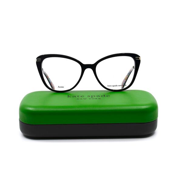 NEW KATE SPADE FLAVIA 807 BLACK GOLD AUTHENTIC EYEGLASSES FRAME - Picture 6 of 12